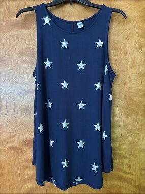 Women’s Navy Star Print Tank Top